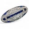 Art Deco Sapphire Diamond and Platinum Brooch, Circa 1930 - image 3