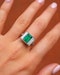 An outstanding Colombian emerald and diamond ring - image 1