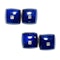 Vintage Lapis Lazuli Diamond and White Gold Cufflinks, Circa 1950 - image 3