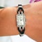 Art Deco Cartier Diamond Platinum and Enamel Cocktail Watch, Circa 1930 - image 4