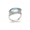Modern Aquamarine Diamond and Platinum Cluster Ring, 4.69ct - image 3