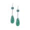 Carved Jade & Diamond Drop Earrings in Platinum | Art Deco c.1920s - image 1