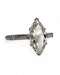 Sophisticated art deco style marquise engagement ring - image 2