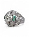 Bold& stunning art deco diamond& emerald ring - image 3