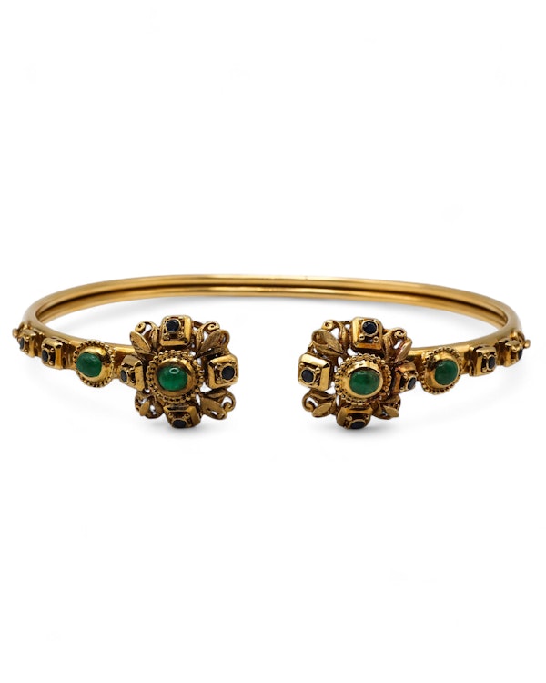 Lalaounis Vintage Emerald Sapphire Torque at Deco&Vintage Ltd - image 2