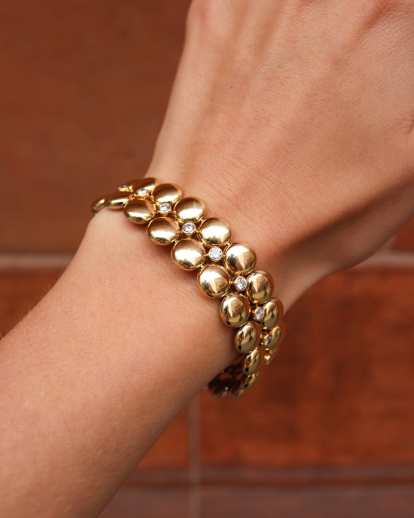 Cartier Diamond Two-Sided 18ct Yellow and White Gold Bracelet at Deco&Vintage Ltd - image 2