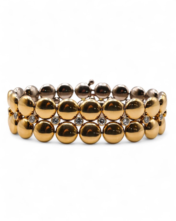 Cartier Diamond Two-Sided 18ct Yellow and White Gold Bracelet at Deco&Vintage Ltd - image 3