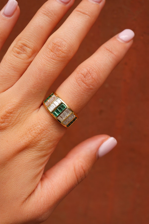 Lovely and Stylish Emerald Diamond Ring at Deco&Vintage Ltd - image 2
