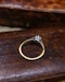 A fine 18ct Yellow Gold & Platinum, Round Brilliant Cut Solitaire Diamond Ring of approximately 0.45 Carats (un-weighed). Assessed as I Colour and SI1 Clarity. English Circa 1950 - image 3