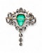 6.03ct Colombian Emerald and Diamond Brooch at Deco&Vintage Ltd - image 3