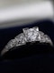 A finely worked Platinum, Iridium & Diamond Engagement Ring with matching "Quarter" Eternity Ring Circa 1935 - image 3