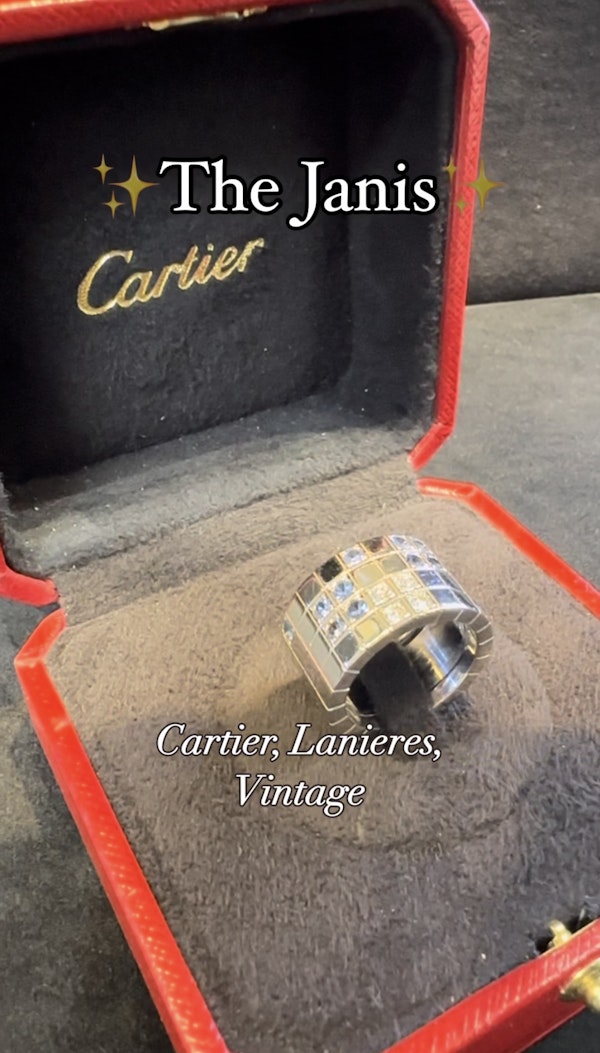 Cartier Lanieres, Blue Sapphire & Diamond Ring. - image 8
