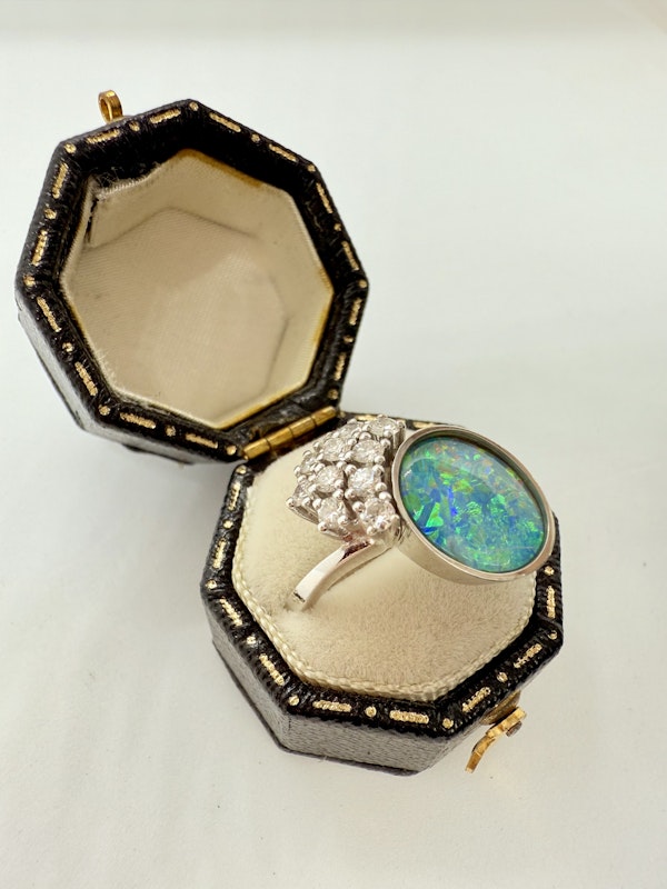 0.40ct Diamond & Opal Ring. - image 7