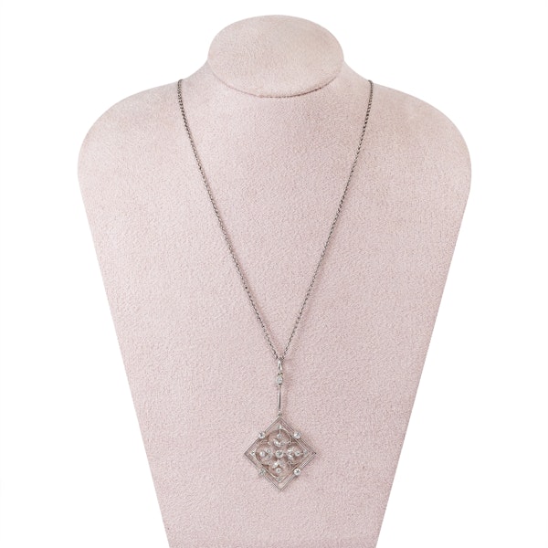 Charlotte Sayers Art Deco Diamond Pendant - image 2