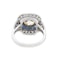 Charlotte Sayers Art Deco Inspired Cushion Cut Diamond and Sapphire Ring - image 4