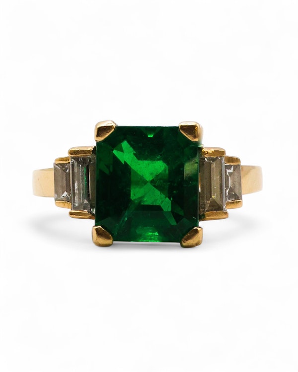 Emerald diamond ring - image 4