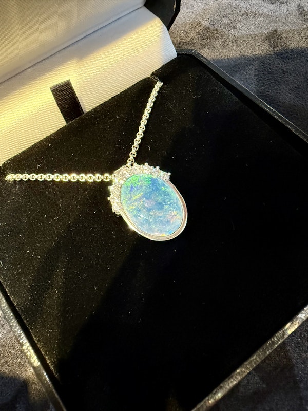Diamond & Opal Necklace. - image 4