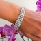 Three Row Diamond and Platinum Bracelet, Circa 1980, 19.00 Carats - image 2
