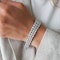 Three Row Diamond and Platinum Bracelet, Circa 1980, 19.00 Carats - image 4