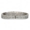 Three Row Diamond and Platinum Bracelet, Circa 1980, 19.00 Carats - image 5