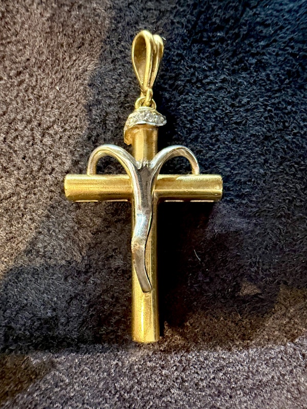 Cross, 18K yellow Gold. - image 6