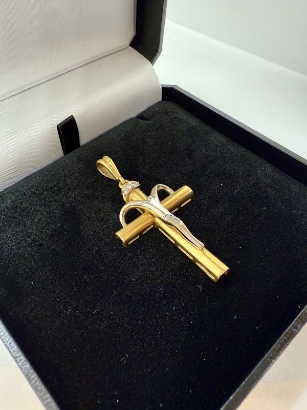Cross, 18K yellow Gold. - image 4