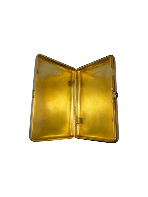 Russian silver gilt and cloisonné enamel cigarette case set, Moscow, c.1900s by Nemerov-Kolodkin. - image 6