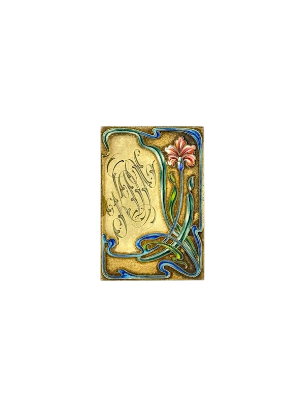 Russian silver gilt and cloisonné enamel cigarette case set, Moscow, c.1900s by Nemerov-Kolodkin. - image 9