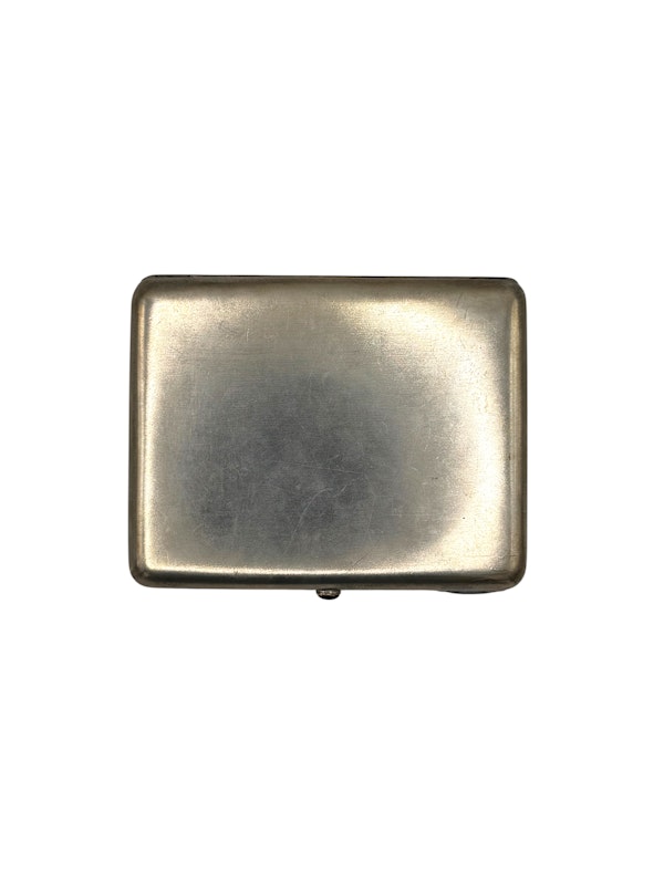 Russian silver gilt and enamel bear fight cigarette case, Moscow, c.1910 by Grigory Sbitnev. - image 4