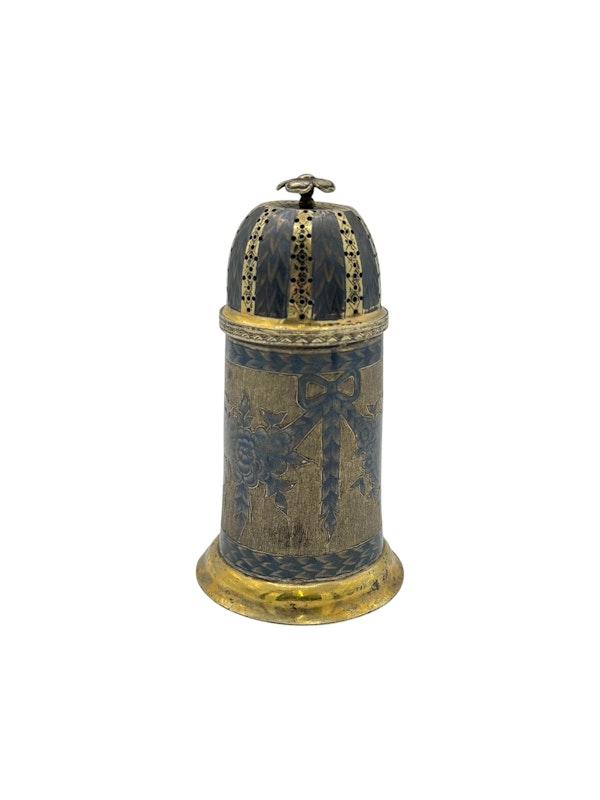 18th century Russian silver niello sugar caster, Vologda, 1793. - image 2