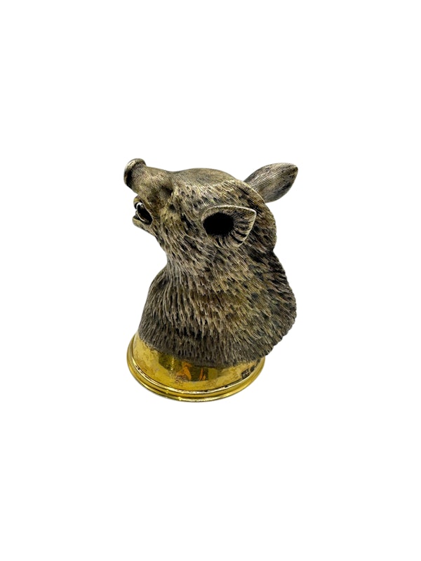 Russian silver gilt stir up cup formed as a boar's head, St Petersburg, c.1880 by Samuel Arnd. - image 4