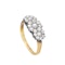 Triple Diamond Cluster Ring in 18ct Gold | Edwardian c.1910s - image 2