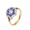 Burmese Sapphire & Diamond Cluster Ring in 18ct Gold & Platinum | c.1930 - image 2