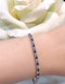 18k gold sapphire & diamond tennis bracelet - image 3