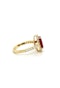 18k gold oval mix cut Ruby & diamond ring - image 4
