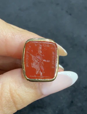 Vintage Georgian gold cased carnelian wax seal fob pendant
