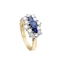 Vintage Sapphire & Diamond Cluster Ring | 18ct Gold c.1990 - image 2