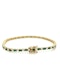 18k gold Emerald & diamond tennis bracelet - image 3