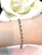 18k gold Emerald & diamond tennis bracelet - image 4