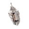 Smoky Quartz & Marcasite Art Deco Pendant in Silver | English c.1920s - image 2