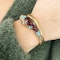 Victorian Garnet Turquoise and Gold Snake Bangle, Circa 1900 - image 2