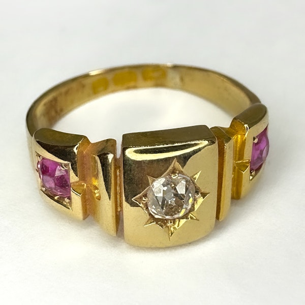 Burma Ruby Diamond Gypsy Ring -Saddingtons Jewellery Stand 375 - image 2