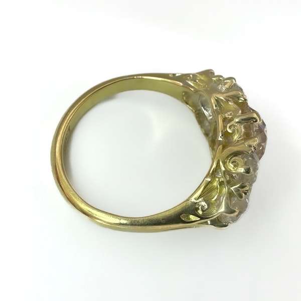 Old Cut Yellow Diamond Seven Stone Ring - Saddingtons Jewellery Stand 375 - image 5