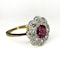 Burma Ruby Diamond Cluster Ring - Saddingtons Jewellery Stand 375 - image 2