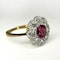 Burma Ruby Diamond Cluster Ring - Saddingtons Jewellery Stand 375 - image 4