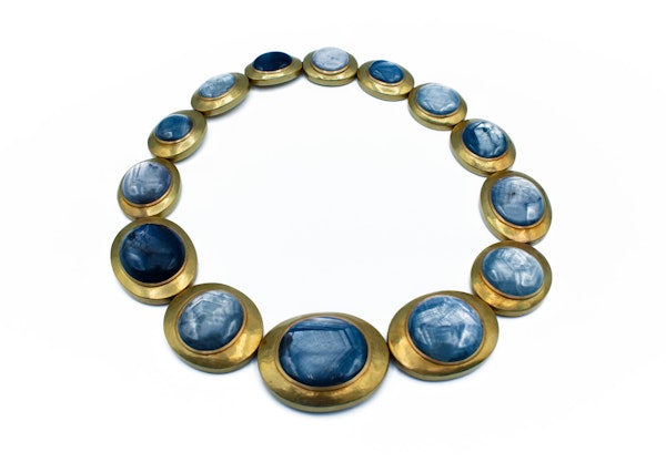 De Vroomen Star Sapphire & Gold Statement Necklace - image 1