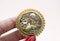 Antique Shakudō Brooch – Birds, Blossoms & Moonlit Scene - image 4