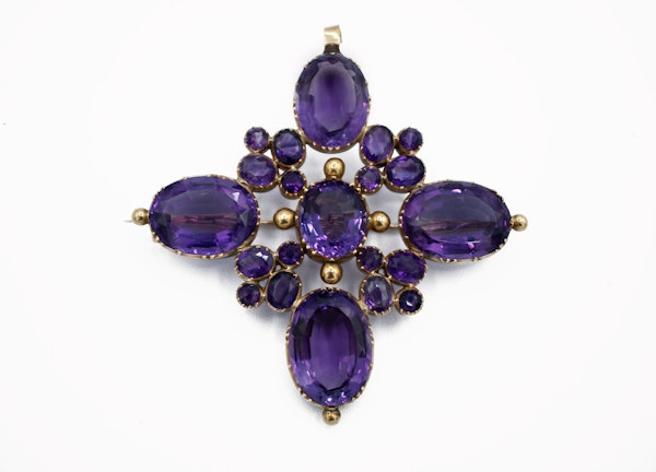 Russian Amethyst Cross in 18ct Gold - image 1