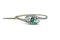 Antique Victorian 18ct Gold Bracelet with Diamonds and Natural Emerald - image 1