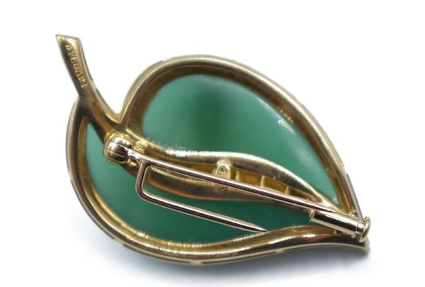 Bvlgari Ladybird on Green Leaf Brooch - image 2